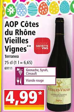 aop côtes du rhône vieilles vignes terranea