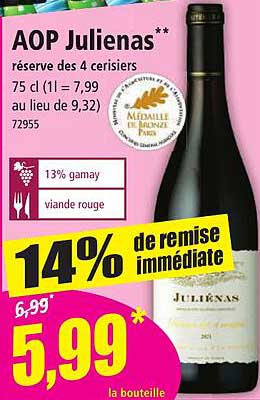 aop julienas réserve des 4 cerisiers