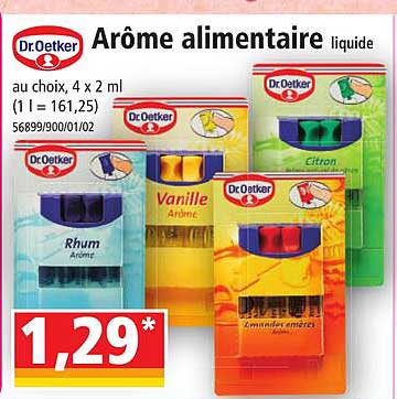 Arôme Alimentaire Liquide Dr Oetker