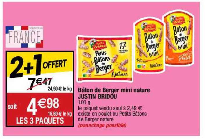 bâton de berger mini nature justin bridou