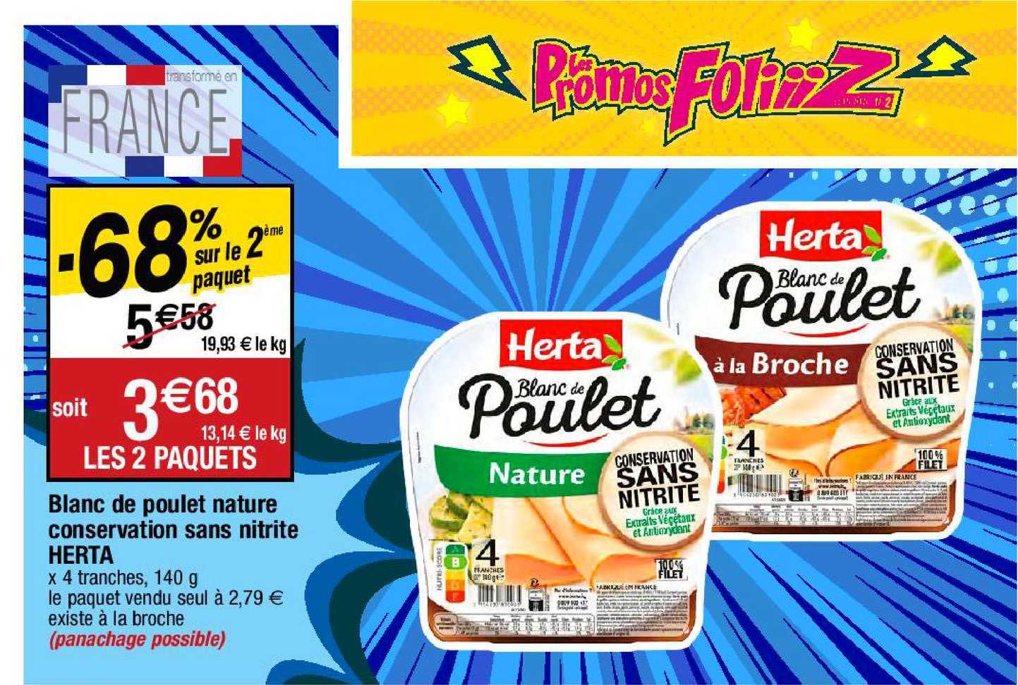 Blanc De Poulet Nature Conservation Sans Nitrite Herta