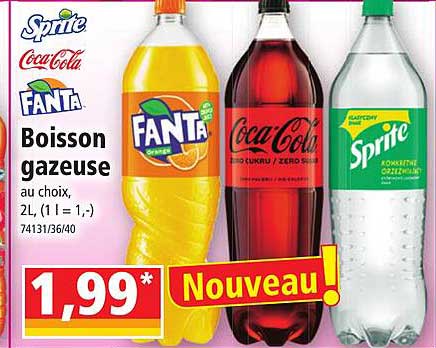 boisson gazeuse sprite, coca-cola, fanta