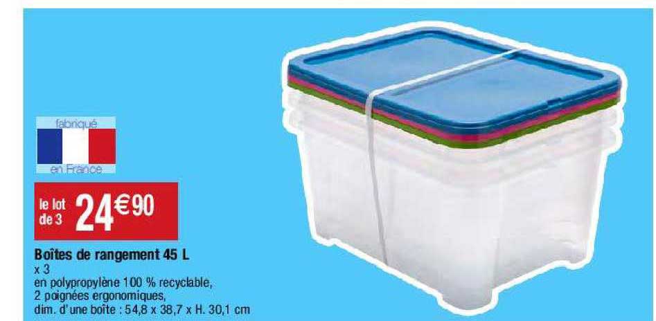 Boîtes De Rangement 45l