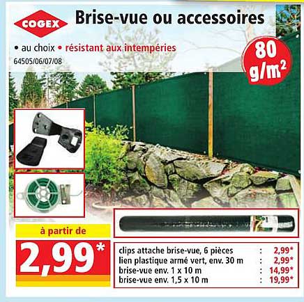 brise-vue ou accessoires cogex