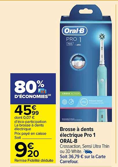 brosse à dents électrique pro 1 oral-b