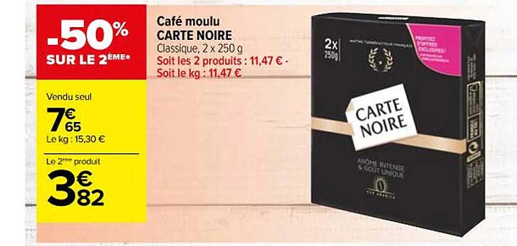 Café Moulu Carte Noire