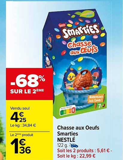 chasse aux œufs smarties nestlé