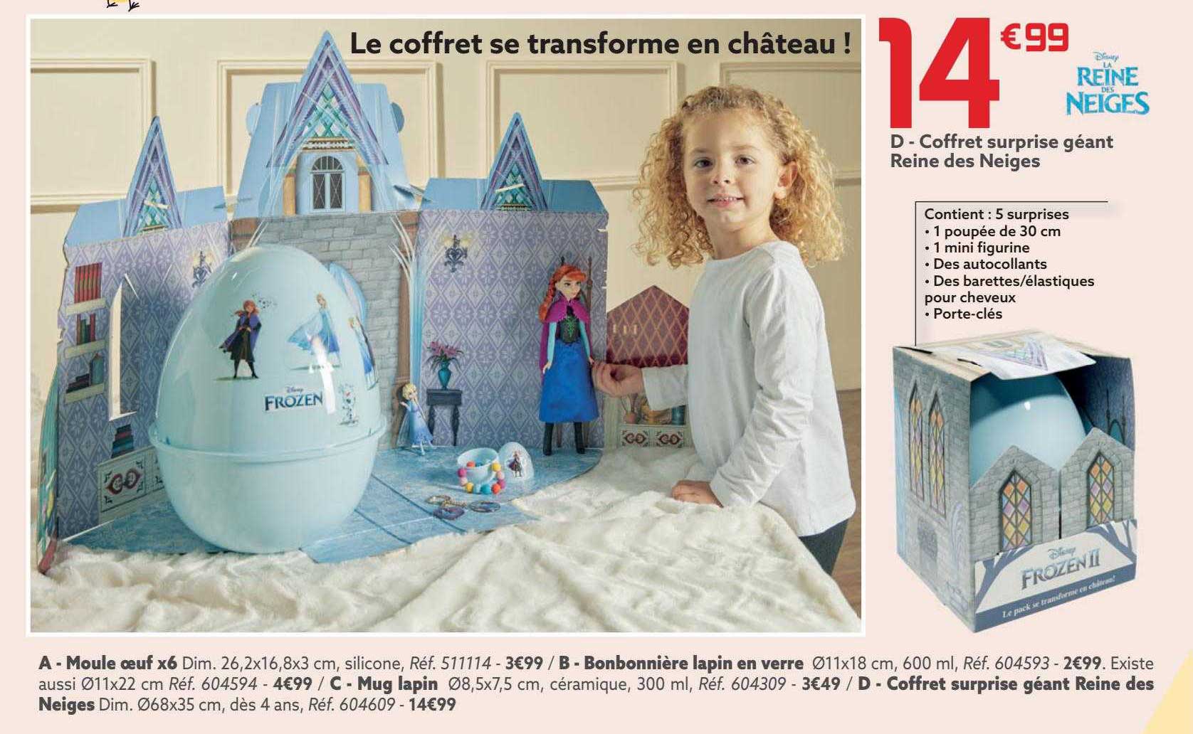 coffret surprise géant reine des neiges