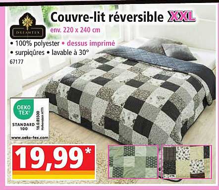 couvre-lit réversible xxl