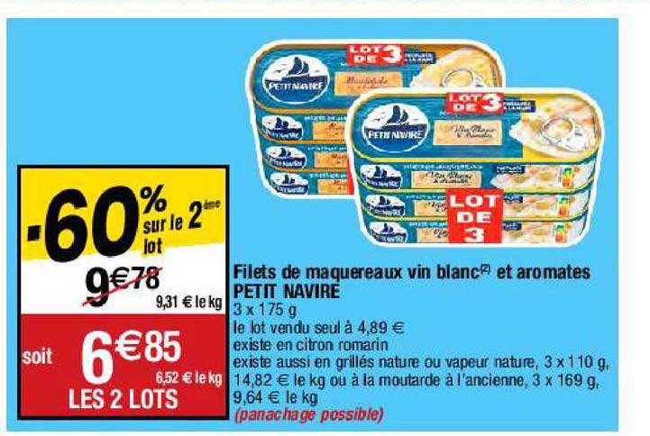 Filets De Maquereaux Vin Blanc Et Aromates Petit Navire