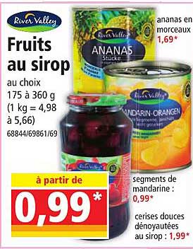 fruits au sirop river valley