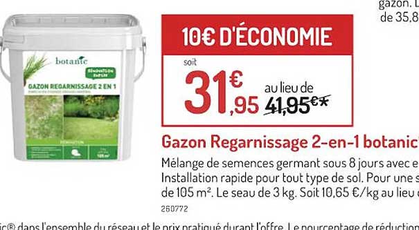 gazon regarnissage 2-en-1 botanic