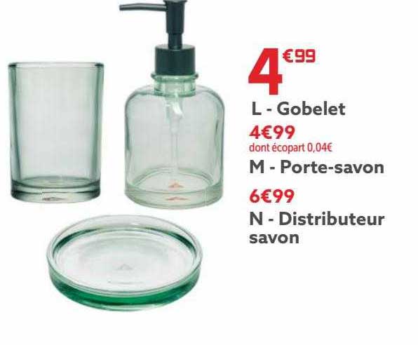 gobelet, porte-savon, distributeur savon