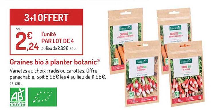 graines bio à planter botanic