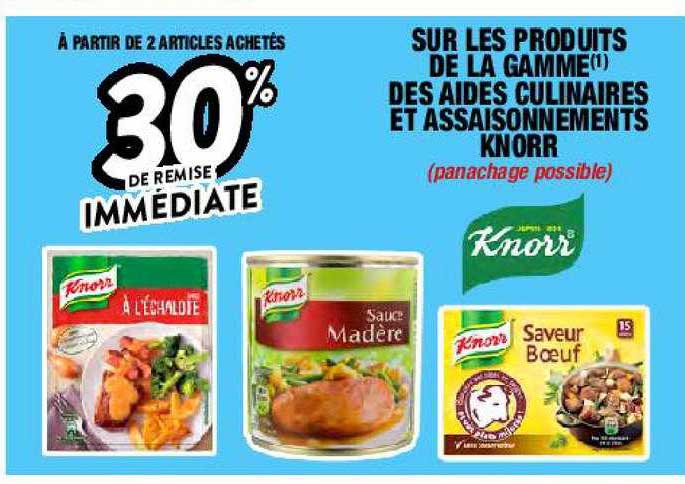 la gamme des aides culinaires et assaisonnements knorr