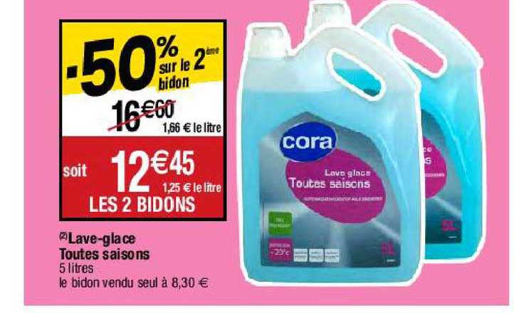 lave-glace toutes saisons cora
