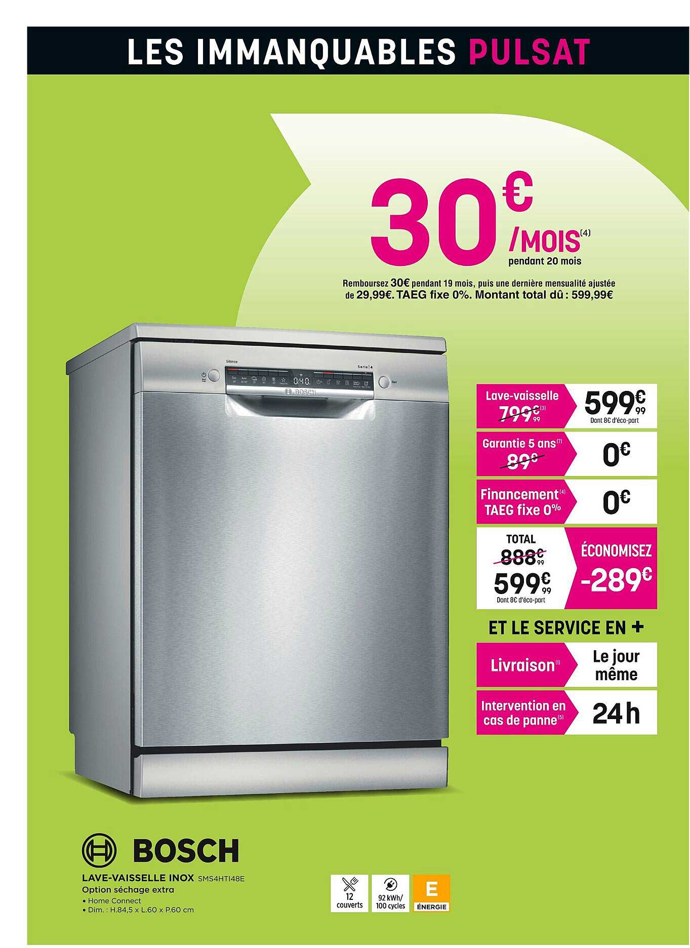 Lave-vaisselle Inox Bosch