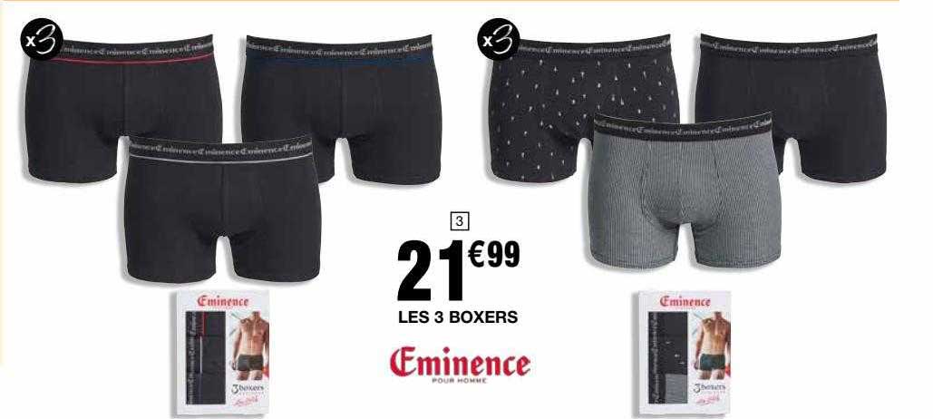 Les 3 Boxers éminence Pour Homme