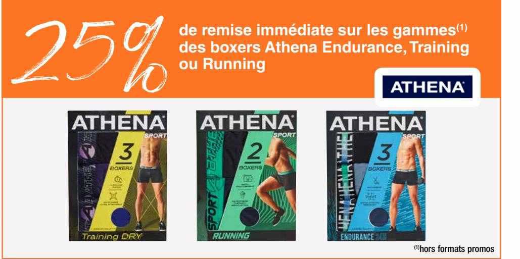les gammes des boxers athena endurance, training ou running