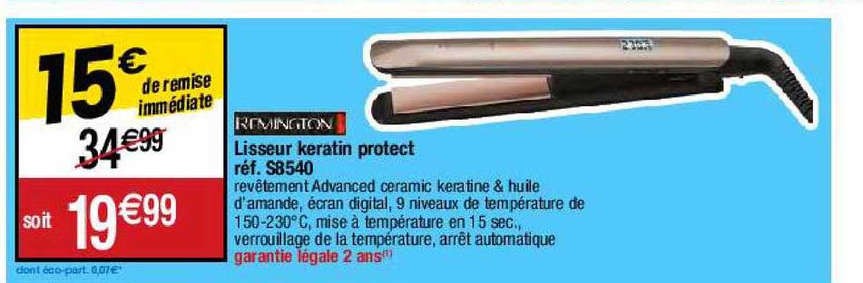 lisseur keratin protect remington