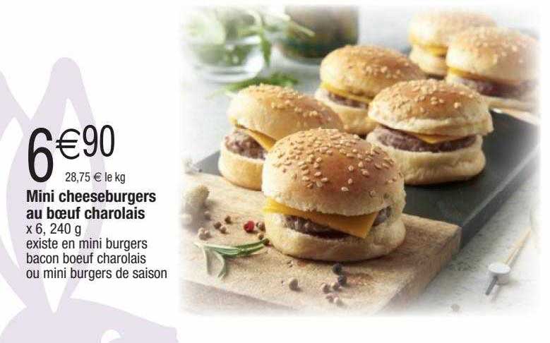 Mini Cheeseburgers Au Bœuf Charolais