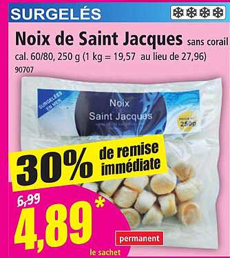 noix de saint jacques sans corail