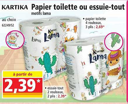 Papier Toilette Ou Essuie-tout Motifs Lama Kartika