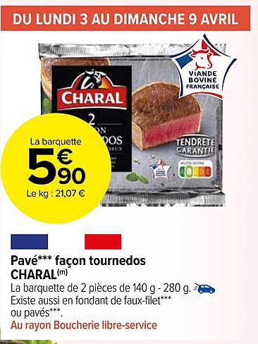 pavé façon tournedos charal