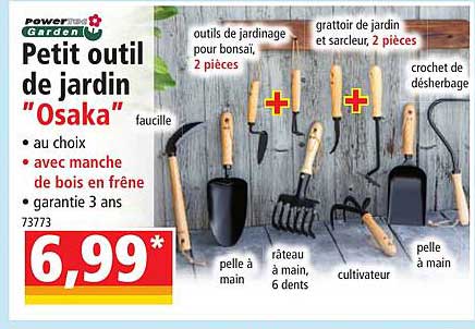 petit outil de jardin "osaka" powertec garden