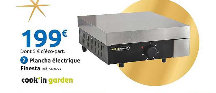 plancha électrique finesta cook'in garden