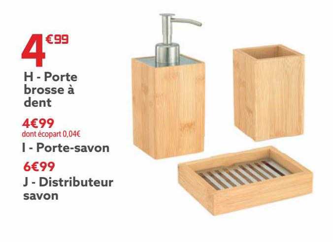porte brosse à dent, porte-savon, distributeur savon