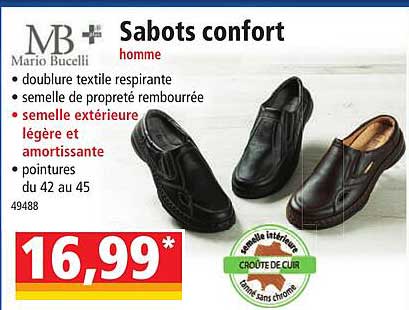 sabots confort homme mario bucelli