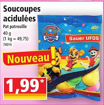 soucoupes acidulées pat patrouille