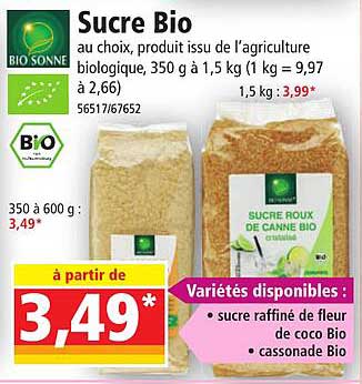 sucre bio bio sonne