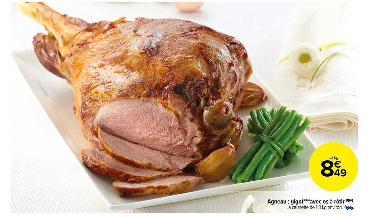 agneau : gigot***avec os à rôtir