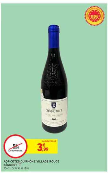 Aop Côtes Du Rhône Village Rouge Séguret