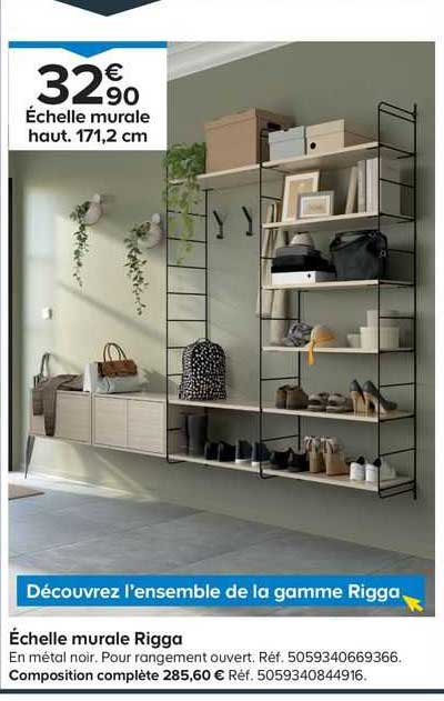 échelle murale haut. 171,2 cm rigga