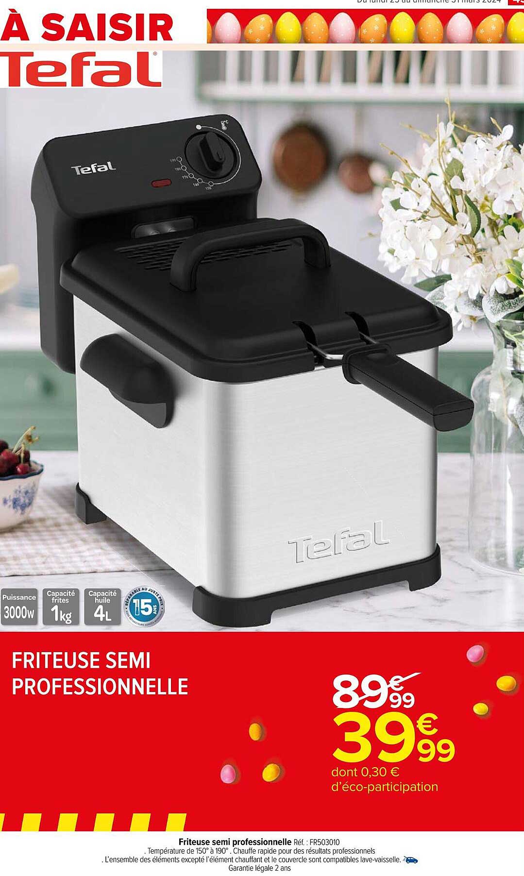 friteuse semi professionnelle tefal