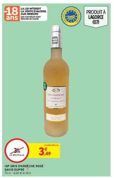igp gris d'ardèche rosé david dupré