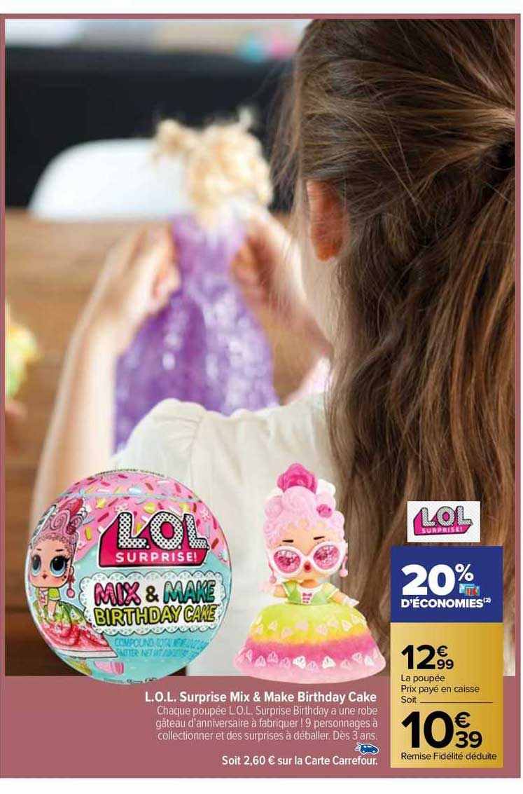 l.o.l. surprise mix & make birthday cake