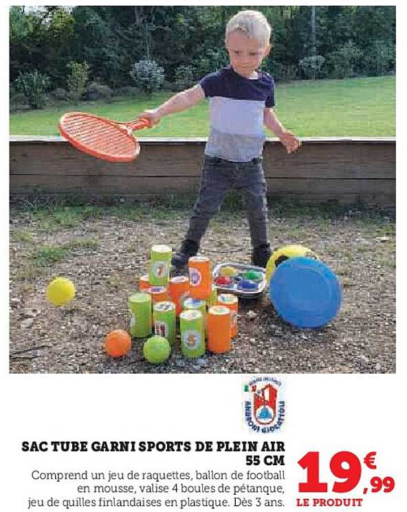 Sac Tube Garni Sports De Plein Air 55 Cm