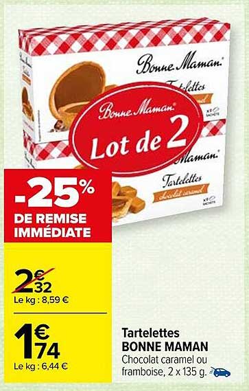 tartelettes bonne maman