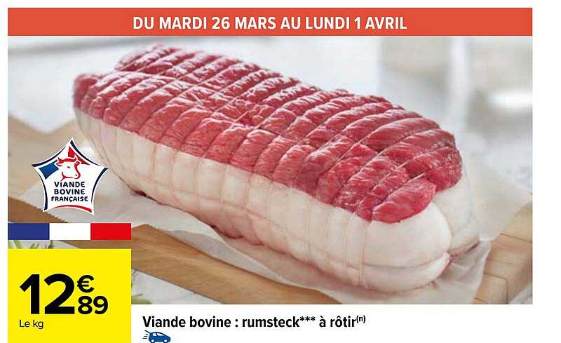 viande bovine : rumsteck***à rôtir