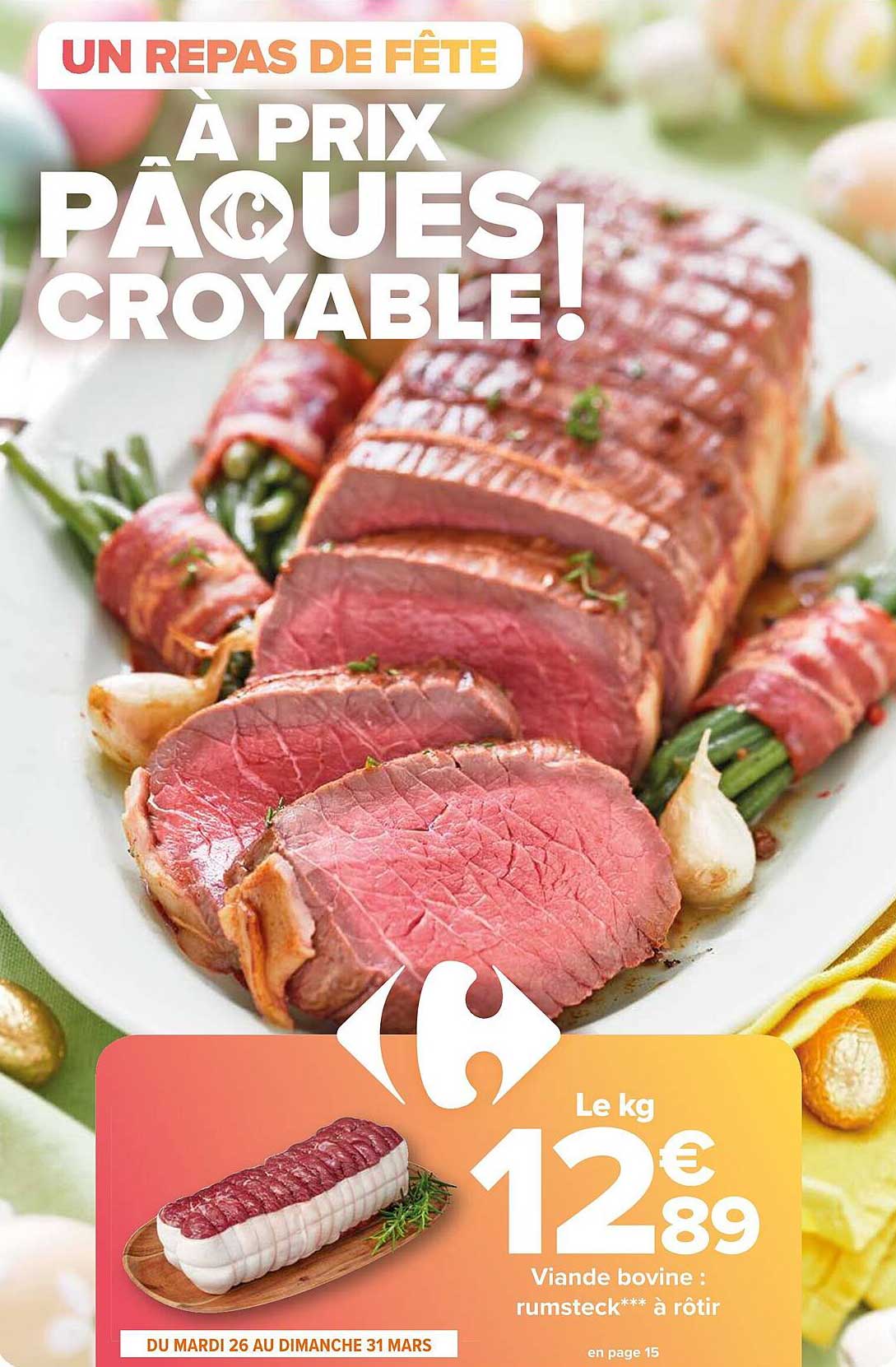 viande bovine : rumsteck***à rôtir