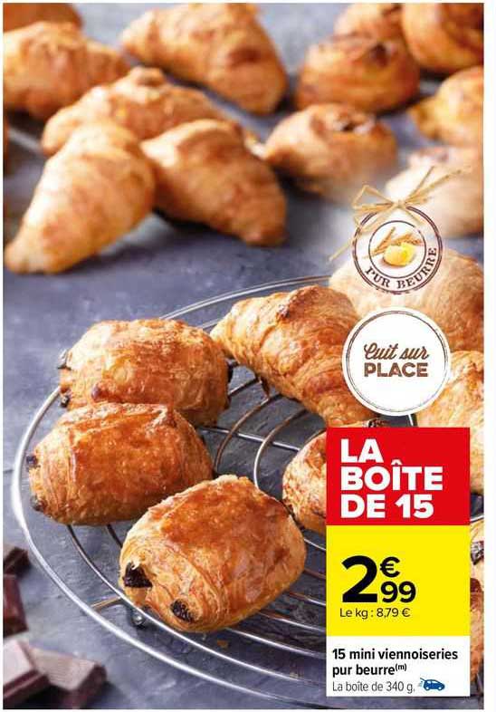 15 Mini Viennoiseries Pur Beurre