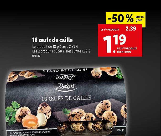 18 œufs De Caille Deluxe