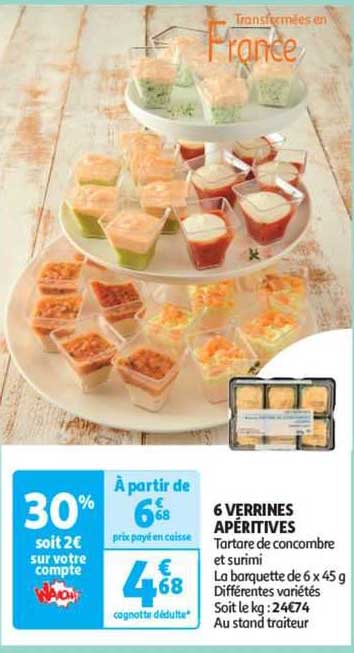 6 Verrines Apéritives
