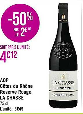 aop côtes du rhône réserve rouge la chasse