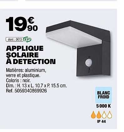 applique solaire à detection