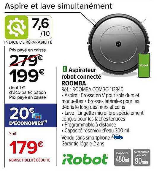 Aspirateur Robot Connecté Roomba Robot